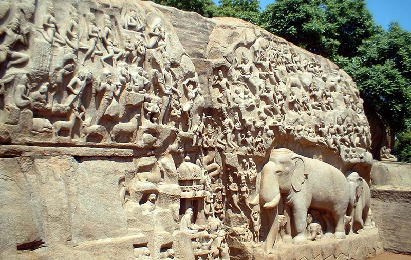 Arjuna's Penance stone carving