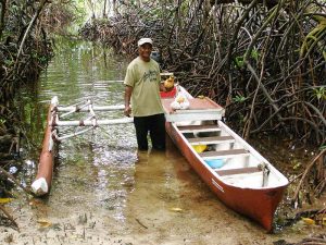 Kosrae outrigger canoe