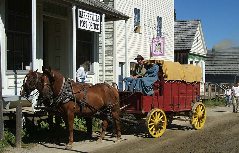 horse and wagon barkerville