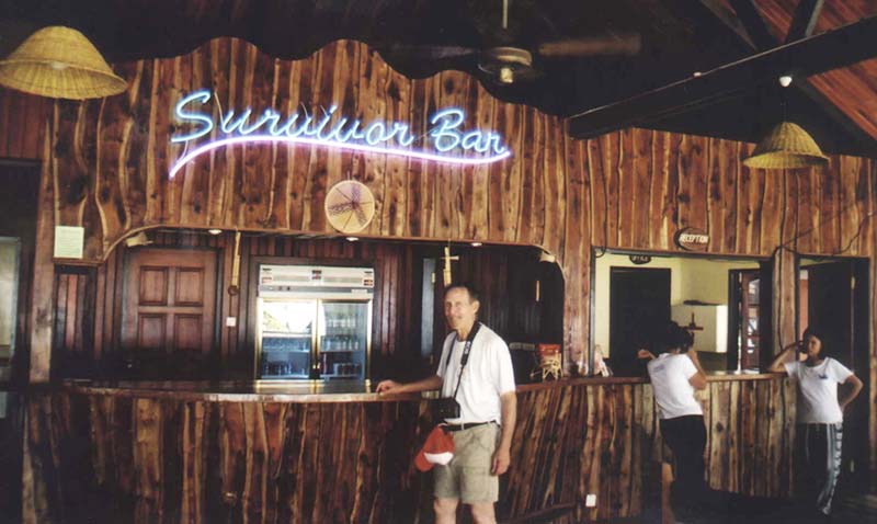 Survivor bar at Pulau Tiga resort