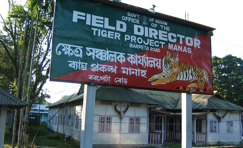 Tiger project office in Manas, India