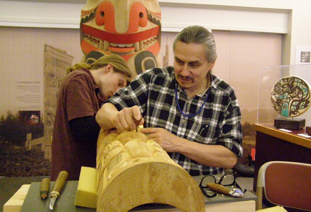 Totem pole carvers